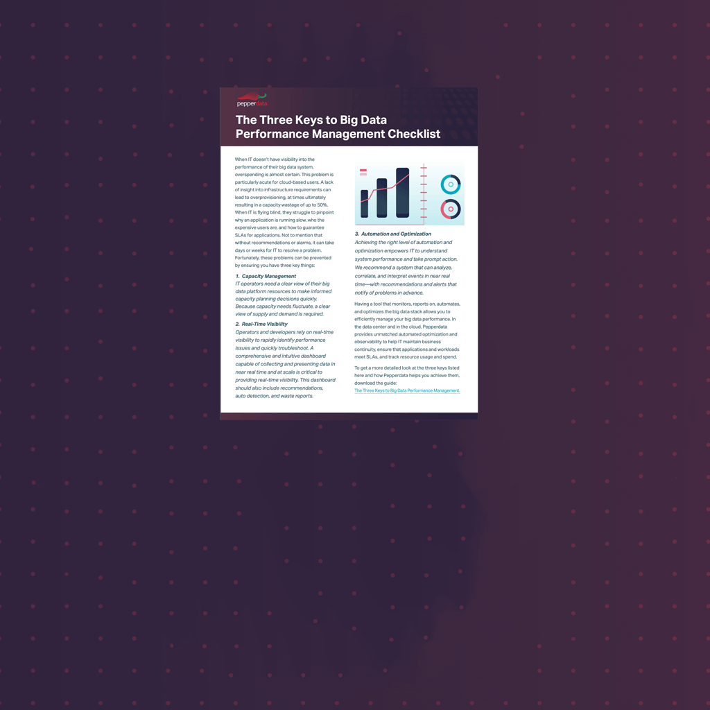 Big Data Performance Management Checklist