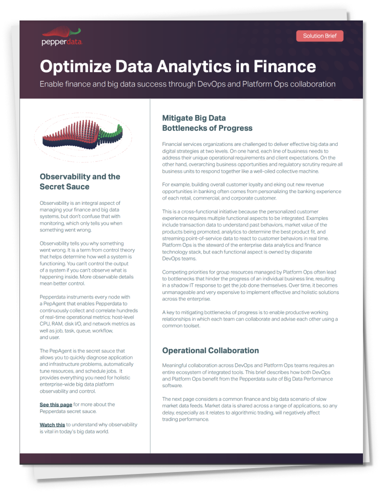 Optimize Data Analytics in Finance Solution Brief