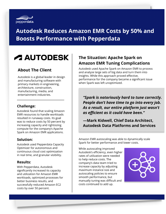 Autodesk Reduces Amazon EMR Costs by 50% and Boosts Performance with Pepperdata
