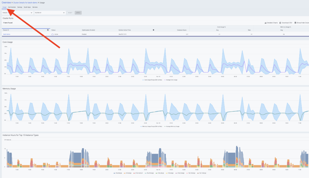 usage data cluster dashboard self service install